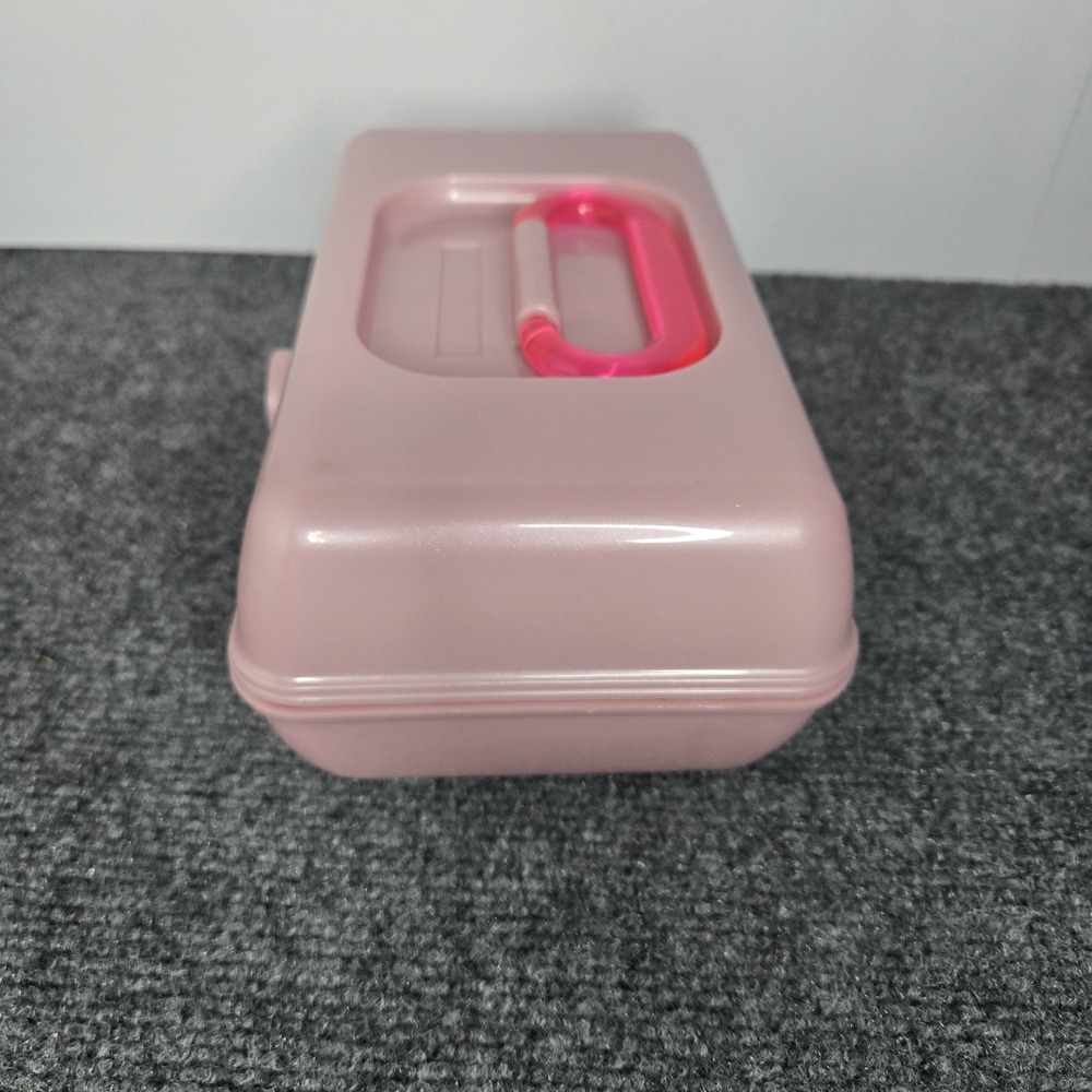 Caboodles Pretty In Petite Classic 2 Tier Makeup Case‎ W/ Mirror Pink  9x6x4 - Picture 2 of 7